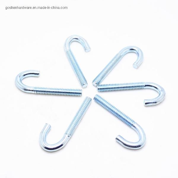 Carbon Steel 4.8 6.8 8.8 Blue White Zinc J Type Hook Screw