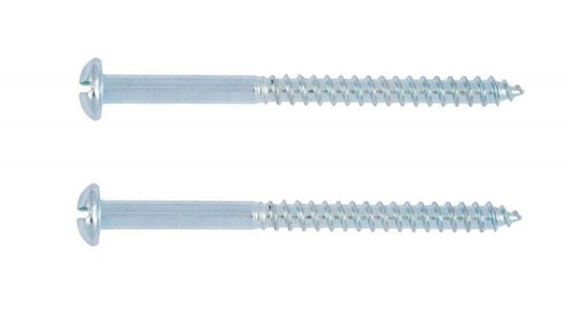 Round Head Slotted/Phillips Drive Steel Zinc Plated Wood Screws