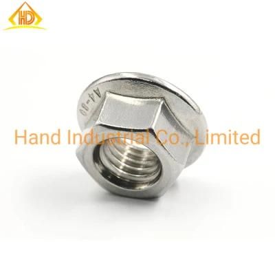 M5 M6 M8 Stainless Steel High Quality Unc Thread DIN6923 Serrated Hex Flange Nuts