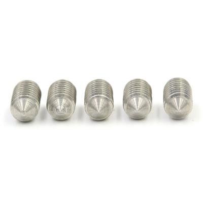 M1 M3 M4 A4 A4-80 Stainless Steel Slotted Set Screws with Cone Point DIN553