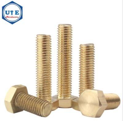 Hot Sales Brass Fasteners Hex Bolt /Brass Hex Bolt with Full Thread DIN933