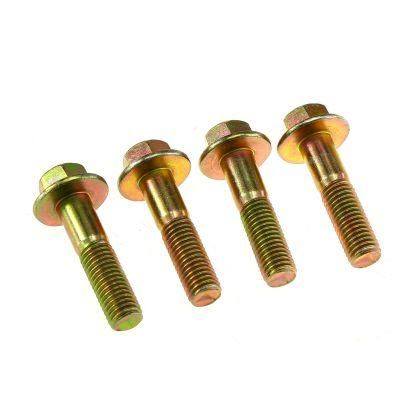 Best Price DIN 6921 PT FT Yellow Zinc Plated Grade 8.8 Mild Carbon Steel 35K Hex Flange Bolts