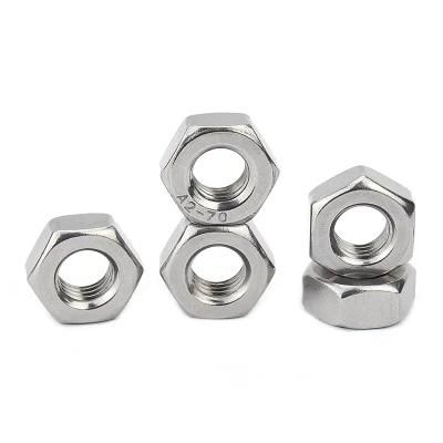 Inch Hex Hexagon Nut Jam Nut 2-56 4-40 6-32 8-32 10-24 10-32 12-24 3/16 5/16 1/4 3/8 7/16 1/2 5/8 3/4 7/16 304 Stainless Steel Hex Nut