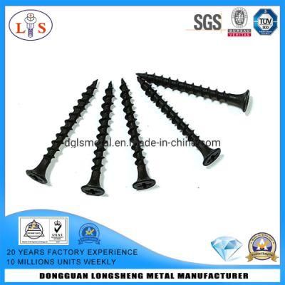 Flat Head Cross Slotted Black Oxide Screw with High Quality
