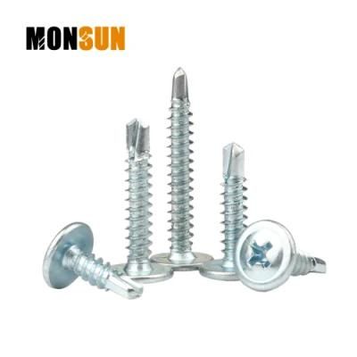 Modified Truss Head Clear Blue Zinc Plated Carbon Steel Self Drilling Point K-Lath Screws/Profile Joining Screw