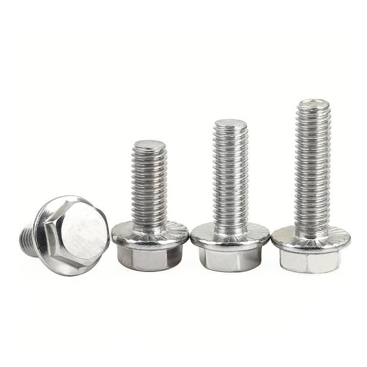 Fastener Stainless Steel M4 M6 M8 M10 M12 DIN 6921 Class 4.8.8.8 10.9 12.9 Hex Flange Bolt