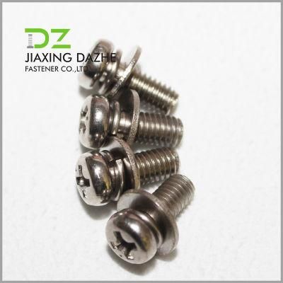 Stainless Steel Screw Pan Head Machine Screw with Washer