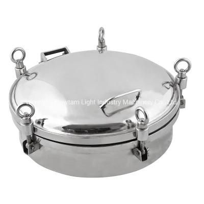 Hygienic Stainless Steel Tank Manway Cover with Sight Glass Manhole Cover
