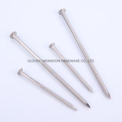 DIN GB China Stainless Steel Flat Checkered Head Long Ring Nails with Low Price
