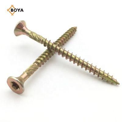 Good Quality Wholesale Fasteners Hardware Tools Yellow Zinc White Zinc Square Harden Countersunk Chipboard Screw for Wood and Construction