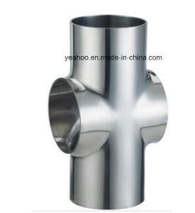 3A Sanitary Stainless Steel Welded Short Cross with Straight-End