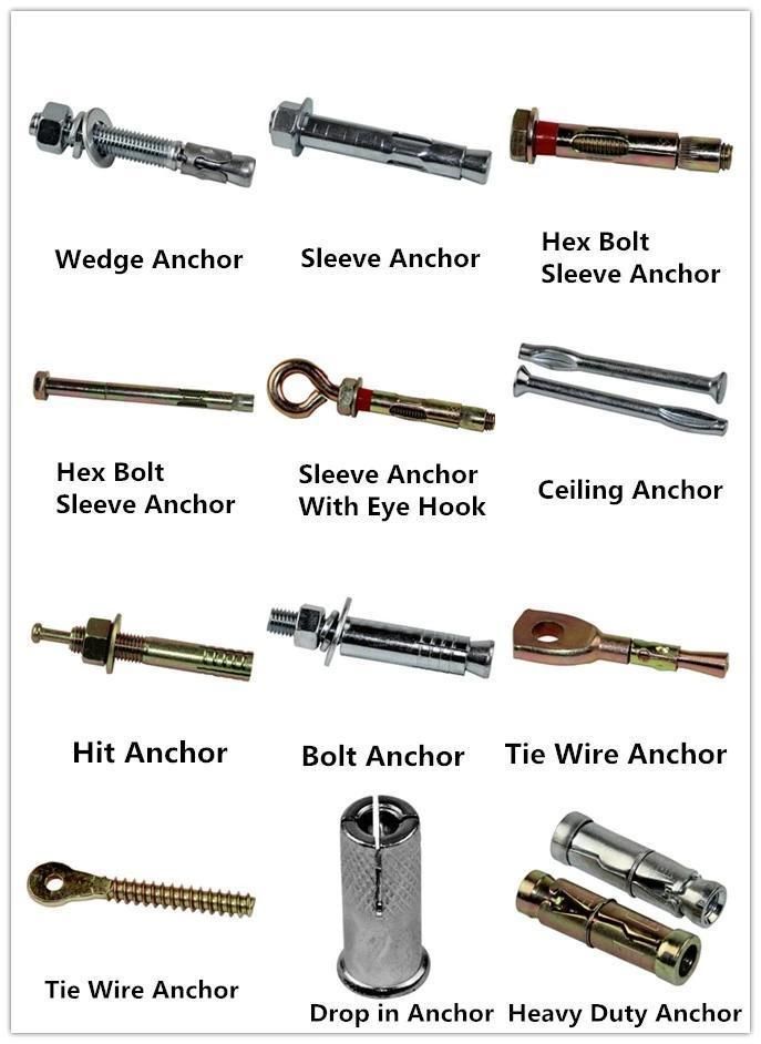 Carbon Steel Sleeve Anchor with Diverse Colors Electroplating