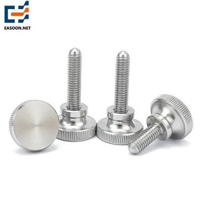 8-32 Knurled Hand 303 Stainless Steel Thumb Screw for Adjustment Knob Knurled Hand Knob Knurling Flat Head Thumb Screw Hand Thumb Screw