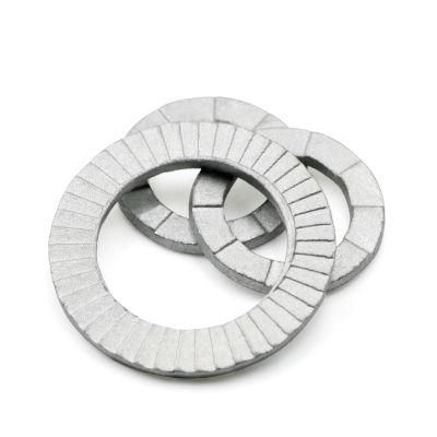 DIN25201 Dacromet Safety Lock Washer Wedge Lock Washer Two-Fold Dual Stacked Double Stack Self Locking Washer
