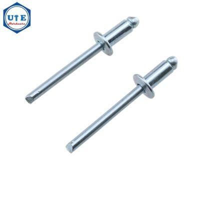 All Steel Open End Dome Head Blind Rivets DIN7337 Zinc Plated