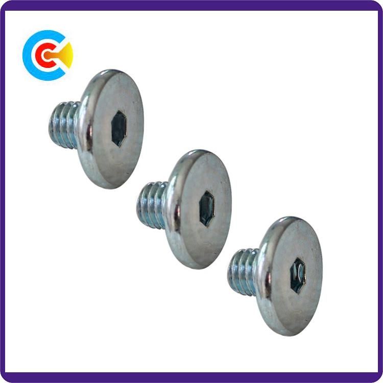 GB/DIN/JIS/ANSI Carbon-Steel/Stainless-Steel 4.8/8.8/10.9 Galvanized Hexagon Button Head Screws