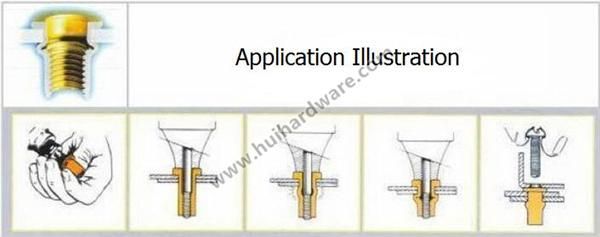 304 Stainless Steel Small Countersunk Head Riveted Nuts