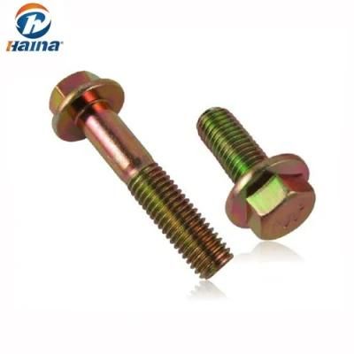 Grade10.9 Color Zinc Plated Automobile Standard Flange Bolt in Stock