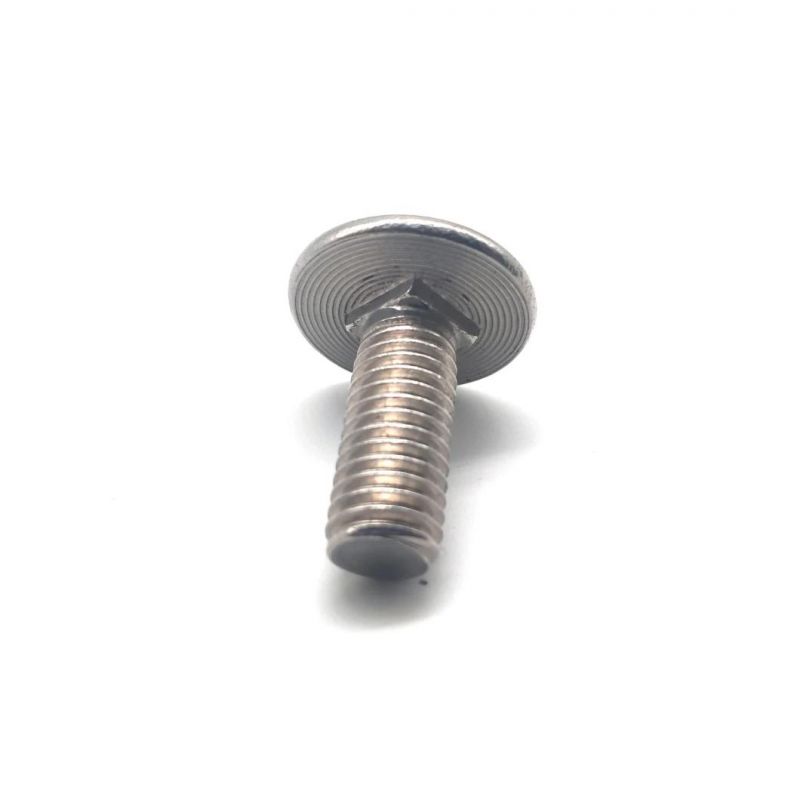 DIN 603 Thread Round Head Coach Bolt M20 M10 M4 Stainless Steel Flat Head Carriage Bolt