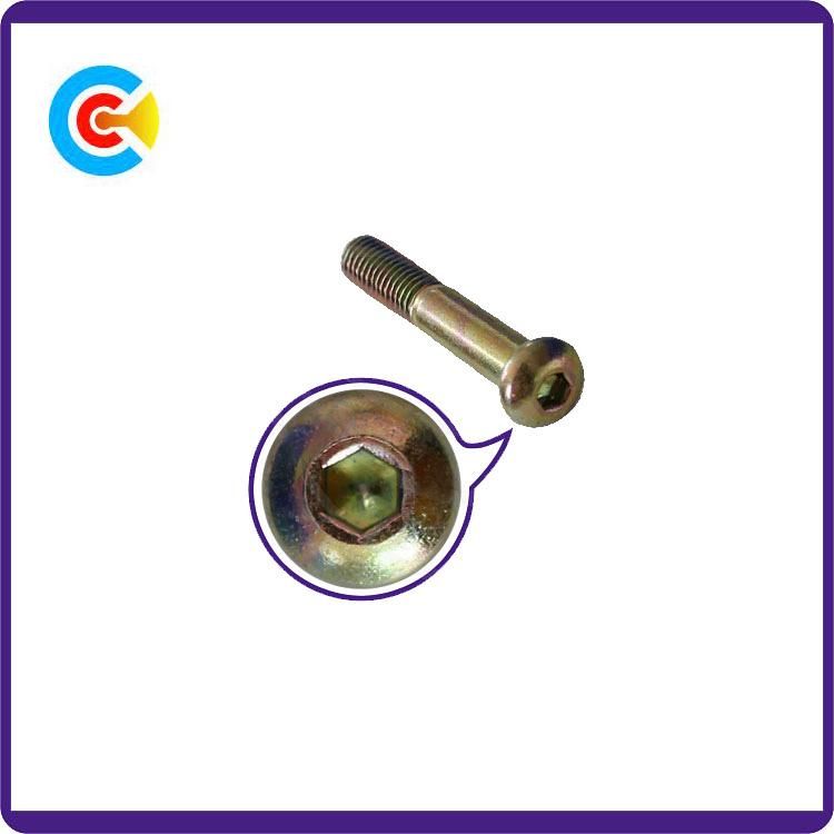 Carbon Steel/4.8/8/8.8/10.9 Galvanized/Zinc Hexagon Socket Pan Head Screws for Furniture