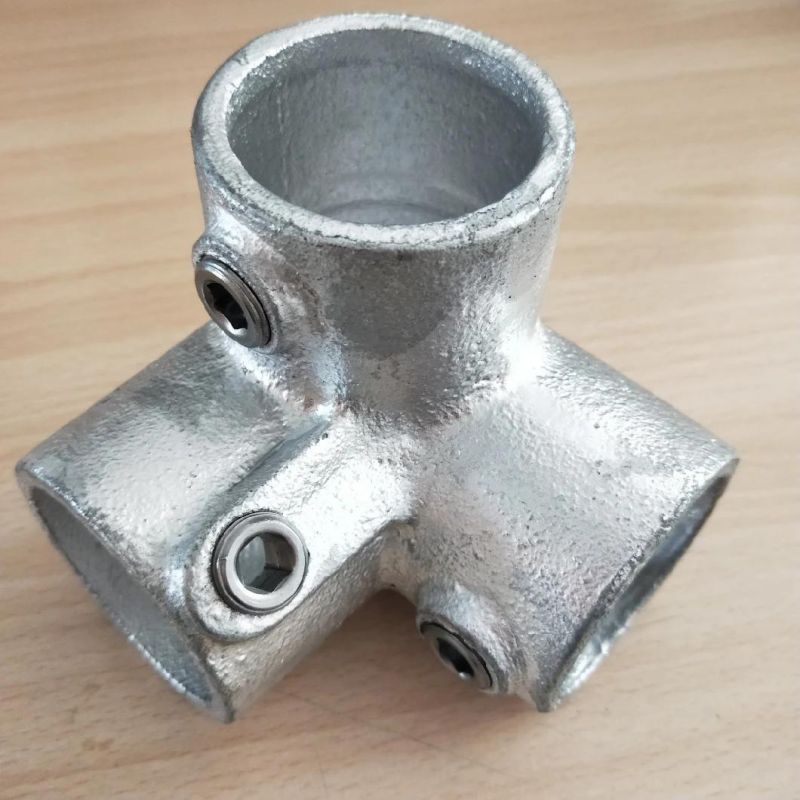 3 Way Tee 90 Degree Elbow Key Clamp Pipe Fitting Used for 33.7mm Tubes