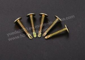 Wafer Head Self Drilling Screw Yellow Zinc