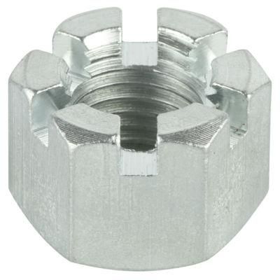 DIN935 Hex Crown Nut White Zinc