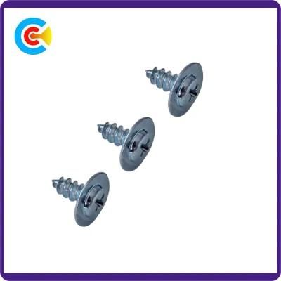Stainless Steel Galvanized Fastener Phillips/Cross Pan Head Screws with Flange