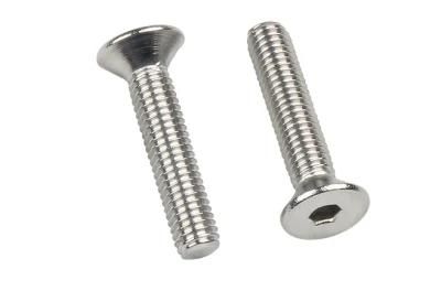 Flat Head Hexagon Socket Screw 304 Stainless Steel Countersunk Head Flat Cup Screw Hexagon Socket Bolt National Standard M3m4m5