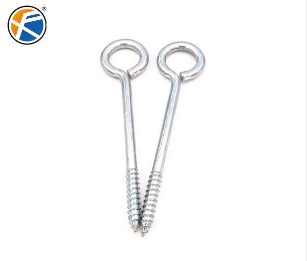 Carbon Steel Zinc Plated Open Eye Screws / Hook Screws