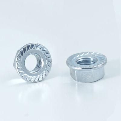DIN6923 Hex Flange Nut Serrated Carbon Steel Zinc Plated Galvanized