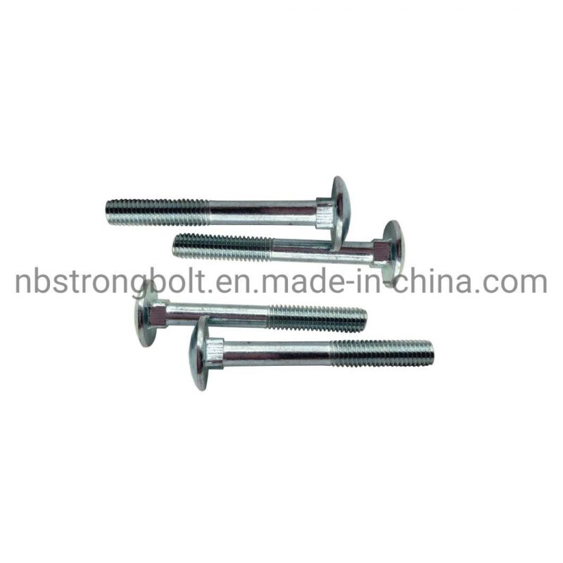 Mushroom Head Square Neck Bolt DIN603 Cl. 4.8 Zp