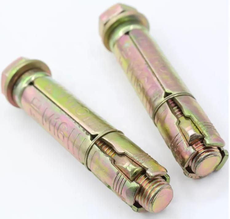 Heavy Duty Steel Materials 4PCS Fix Anchor Bolts with Hex Nut Anchor Bolt M6 M8 M10 M12 M14 M16 M20