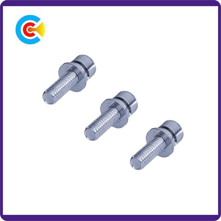 DIN/ANSI/BS/JIS Carbon-Steel/Stainless-Steel Inner Hexagonal with Pad Combination Screw