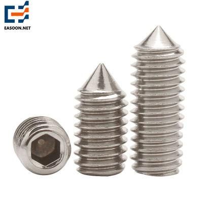 M1.6/M2/M2.5/M3/M4/M5 Stainless Steel Hex Socket Set Grub Screws Headless Cup Point A2 304 Cup Point Socket Set Screw M5X20
