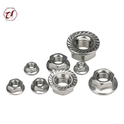 Common Nut A4-80 316 Stainless Steel Hexagonal Flange Nut
