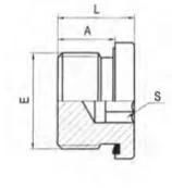 Hose Nipple, Hydraulic Bsp Male Captive Seal Hollow Hex Plug, Hose Fitting