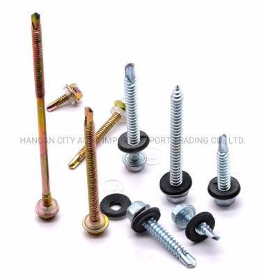 Building Roofing Tek Screws with Rubber Washers Tornillos Self Drilling Screw