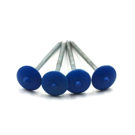 2.5 Inch Galvanized Umbrella Head Colored Roofing Nails with Washer