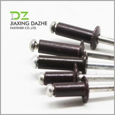 China Fastener Supplier DIN7337 Aluminium Steel Open Type Dome Head Blind Rivets