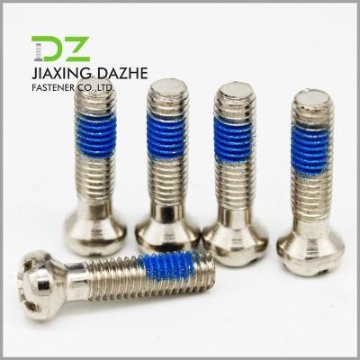 Stainless Steel Screw Pan Head Cross Recess Sloted Machine Screws with Nylok