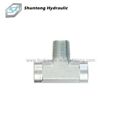 High Quality NPT Fitting Hydraulic Hose Adaptors Fittingsnpt Female or Male Branch Tee