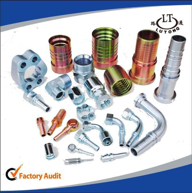Mining Oil Pipe ISO9001 Carbon Steel Metric Thread Hydraulic Fitting