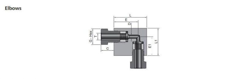 Hikelok Ss Female 20000 Psig Ultra-High Pressure Pipe Fittings Elbow Union