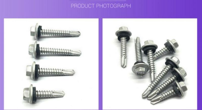 Stainless Steel 316+Scm 435 SUS Metal Compound Hex Head Composite Self Drilling Bi-Metal Screw