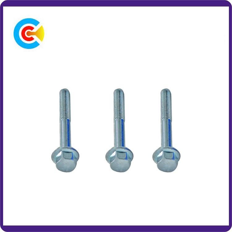 GB/DIN/JIS/ANSI Carbon-Steel/Stainless Steel 4.8/8.8/10.9 Galvanized Flange Shrinking Screw