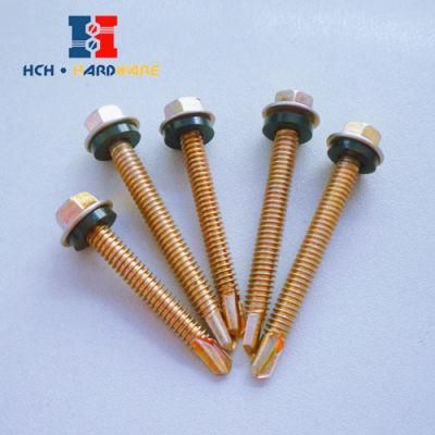 Intended Hex Washer Head Self Drilling Screw Zinc Yellow