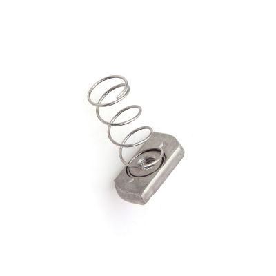 Factory Fastener Supplier Spring Channel Nuts T Nut with Spring Metal Spring Lock Nut