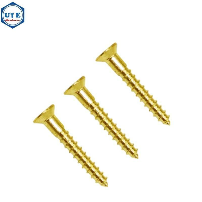 Brass Countersunk Head Slotted Drives Wood Self Tapping Screw DIN97 for M4X20