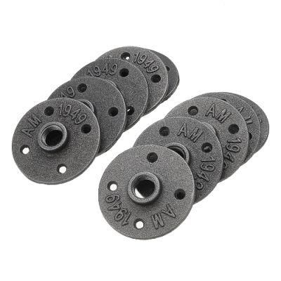 3/4&quot; Sand Blasting Pipe Fittings Antique Style Threaded Floor Flange for Table Support